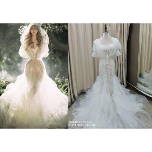 #3110 READY TO SHIP Pretty Lace Bride Wedding Dress Wedding Gown Mermaid