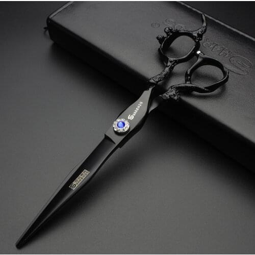 7.0 - inch professional salon scissors purple gem salon scissors personalized dragon shear high - quality barber scissors