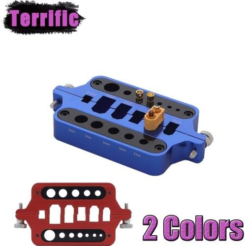 Mini Aluminum Welding Station RC Tool T Plug XT60 XT90 Banana Bullet Connector Soldering Holder for Model Car Boat Drone Battery