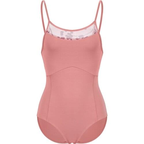 Ballet leotard adult dance leotard for women gymnastic leotard camisole ballerina dancewear floral mesh leotard swimsuit dancing
