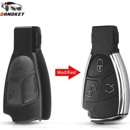 Dandkey 3 3+1 4 Buttons Remote Auto Smart Key Case Shell For Mercedes Benz B C E ML S CLK SLK CL GL Key Chrome