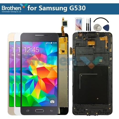 For Samsung Galaxy Grand Prime G530 LCD Display With Frame G530F SM-G530F G530H LCD Screen Touch Screen Digitizer Assembly Test