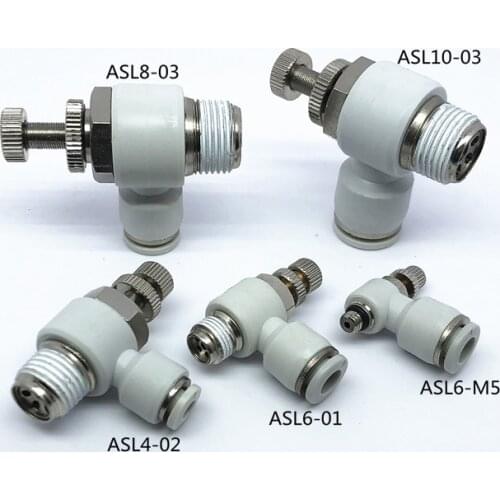FUMAO Throttle valve Air Flow Speed Control Valve Tube Water Hose Pneumatic Push In Fittings