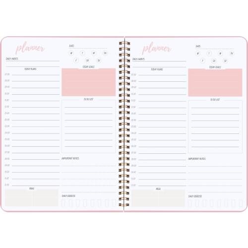 Weekly Planner Hourly Appointment Notebook Record 7am-10pm Schdules ,Daily Agenda Planner 8" x 10",Flexible PVC Cover