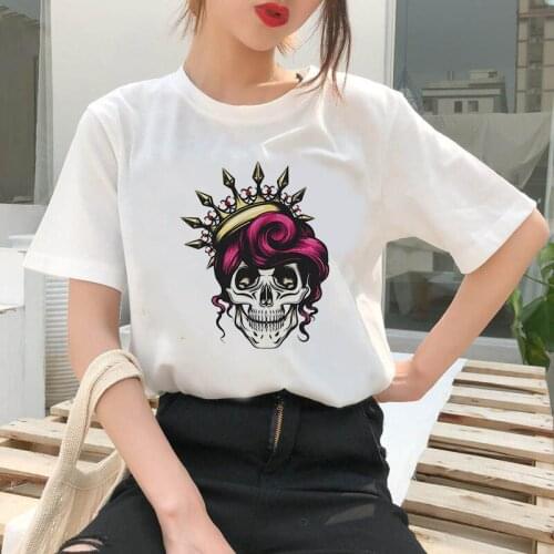 Mama Funny Short Sleeve Tshirt Female Clothes Summer Camo Skull T-shirt Women Harajuku Sunflower Bandana Printed Mom T shirt