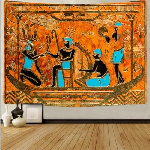 Ancient Egypt Style Tapestry Room Wall Hanging Art Mural Background macrame Tapestries Mattress Beach Towel Blanket Home Decor