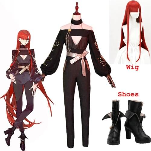 Game FGO Fate Grand Order Oda Nobunaga Oda Kipposhi Demon King Nobunaga Moon Uniform Cosplay Costumes FGO Oda Nobunaga Wig Shoes