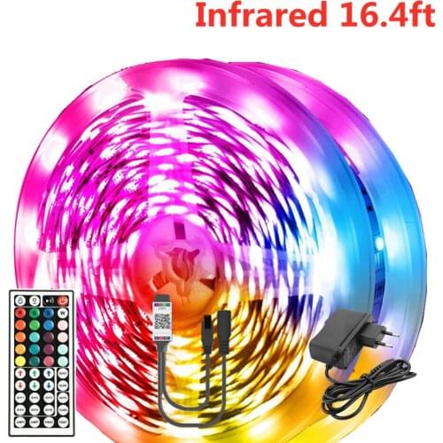 LED Infrarood 5M 5050 Rgb 44-Key 16.4 Ft Ahout Eenvoudig Te Installeren, geschikt Voor Tv Backlight Kamer En Slaapkamer Multi
