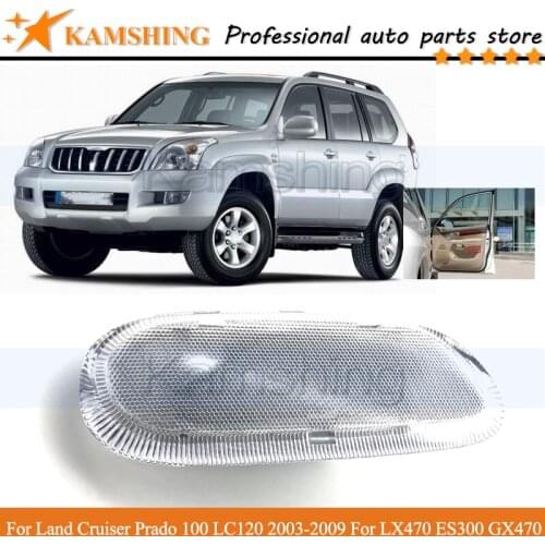 Kamshing Door light len Interior Door Panel Warning Lamp Cover Lid For Land Cruiser Prado 100 LC120 2003-2009 LX470 ES300 GX470
