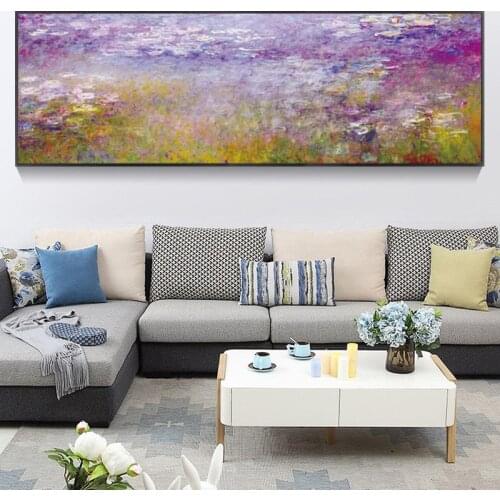 Claude Monet Water Lilies Canvas Paintings On the Wall Art Postes And Prints Impressionist Flowers Art Pictures For Bed Room