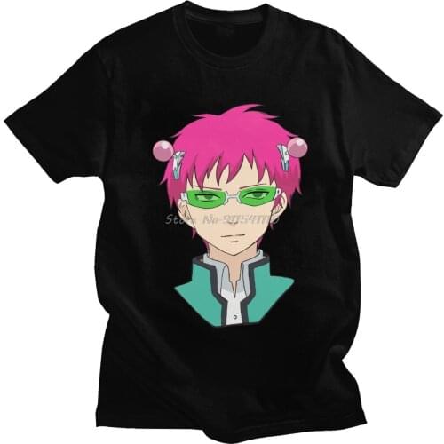 The Disastrous Life Of Saiki K Tshirt Men Short Sleeve Anime Manga Tee Kusuo Kaidou No Psi Nan T Shirt 100% Cotton T-shirt Gift