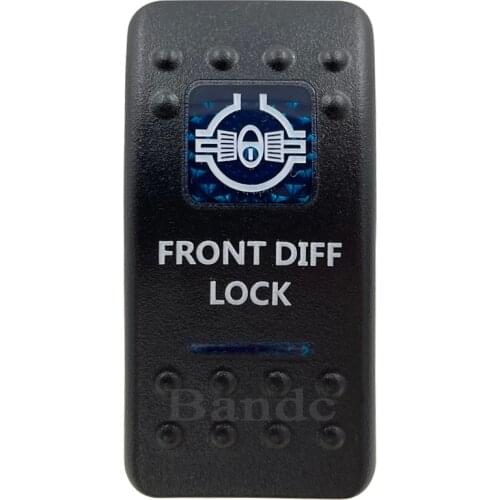 Cover Cap Only！Car Boat RV FRONT DIFF LOCK Rocker Switch Cover Cap Blue Window Labeled Control Cap Accessories