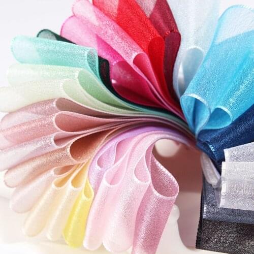 5 yards/roll Organza Ribbon Wholesale gift wrapping decoration DIY Christmas silk ribbons lace fabric 6/16/25/38 mm JJ142