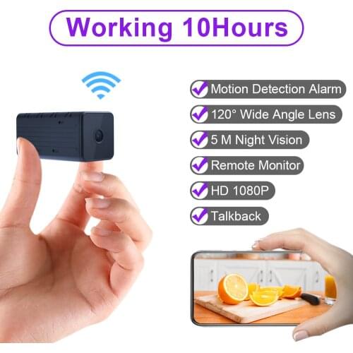 Mini WiFi camera HD wireless remote monitoring camera mini IP camera small video recorder long time video night vision