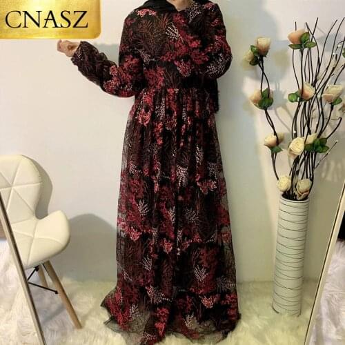 Muslim Dress Women Abaya Dubai Turkish Bangladesh 3D Lace Embroidery Robe Kimono Jubah Kaftan Islamic Clothing