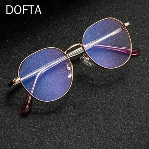 DOFTA Alloy Glasses Frame Women Myopia Optical Prescription Eyeglasses Men Vintage Round Eyewear 5339