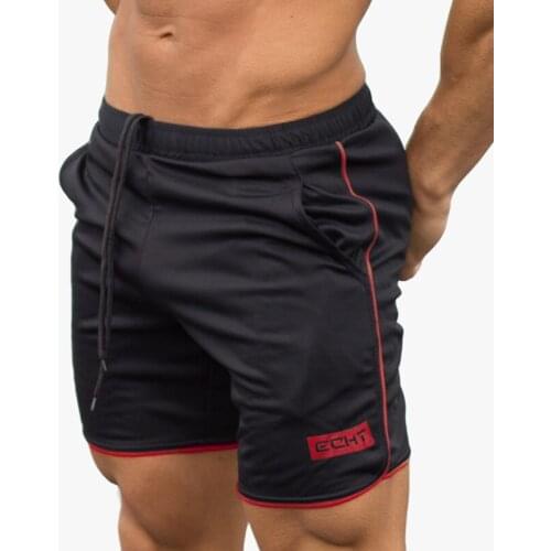 Summer mens gym fitness shorts Bodybuilding jogging workout male 2019 Brand short pants Knee Length Breathable Mesh Sweatpants