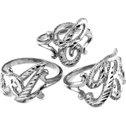 2020 New Custom Letter Ring Necklace Personalized Name Ring Necklace Sparkle-Cut Letter Initial Script Pendant Ring Necklac