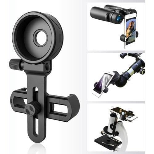 2020 New Portable Stand Microscope Adapter Clip Binocular Monocular Spotting ScopesUniversal Mobile Phone Camera Adapter Holder