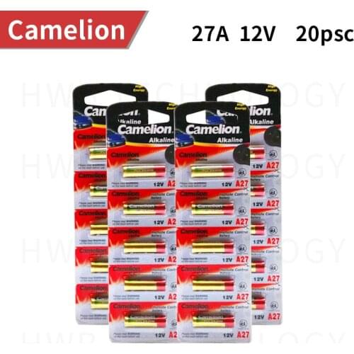 Wholesale 20pcs/lot New 12V Camelion A27 27A Ultra Alkaline battery/alarm batteries Free Shipping