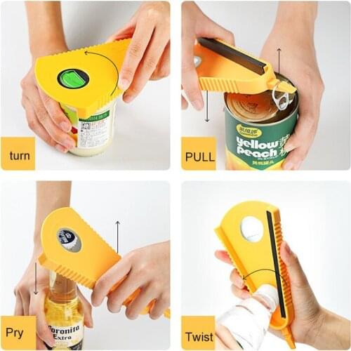 Effortless Bottle Opener Beer Bottle Opener Multi-Function Driver Cap Screw Safety and Labor Saving Screw Artifact Kitchen Tools