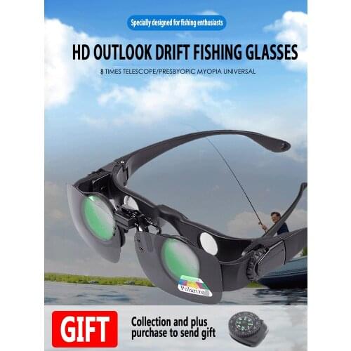 8 Times Powerful Binoculars Telescope Professional Zoom Fishing Low Light Night Vision Portable ABS Film for Outdoor Hunting