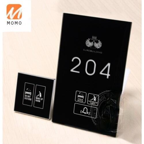 Luxury Hotel Door Plate and House Number, Touch Panel, LED Backlit