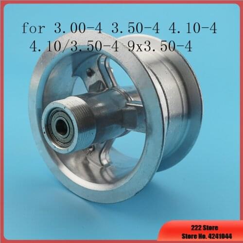 3.00-4 3.50-4 4.10-4 4.10/3.50-4 9x3.50-4'' aluminum wheel hub 4''rims for Electric scooter 49cc Mini Quad Dirt Bike ATV Buggy