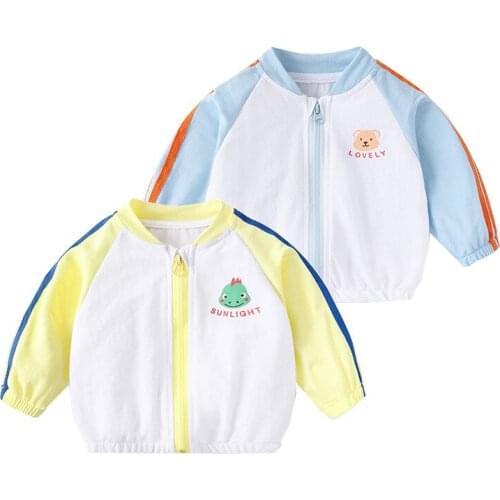 Thin Sun-proof Toddler Boys Jacket Summer Cute Cartoon Girls Coat Baby Children Outfit Kids Clothes