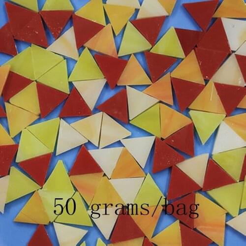 Triangle Particle Mosaic Tile Mixed Color DIY Craft Suppies Material Switch Panel Sticker Handmade Creative Material 50grams/bag