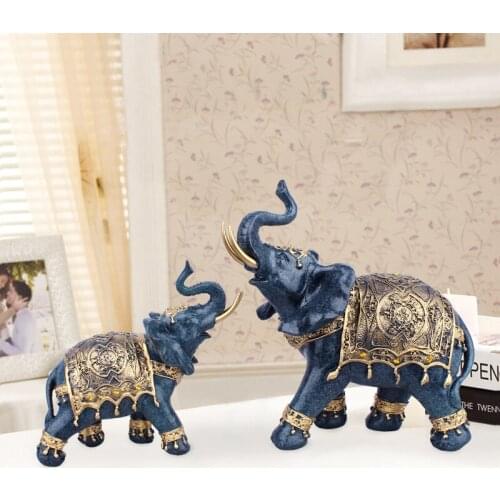 Home Decorations Continental Resin Elephant Decoration Resin Crafts Cabinet Office Living Room Decoration
