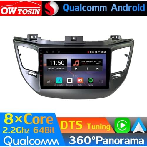 Qualcomm 8Core Android Car Media For Hyundai Tucson 3 TL 2015-2018 GPS 360 Panoramic Radio CarPlay Optical HDMI WiFi DTS HIFI