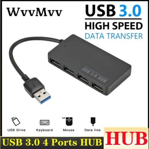 4 Ports USB3.0 HUB High Speed with LED indicator Light USB Hub for Computer Laptop PC for Windows XP/Vista/7/8 & MAC
