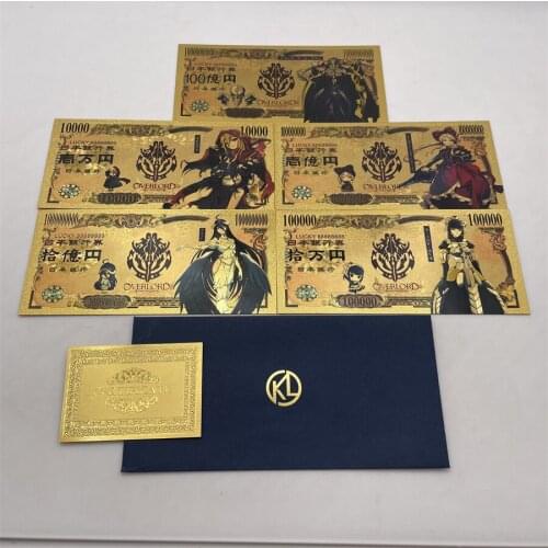 Japanese Overlord Albedo So-Bin Gold Anime Banknote Overlord III Albedo Action Cards for classic childhood memory Collection