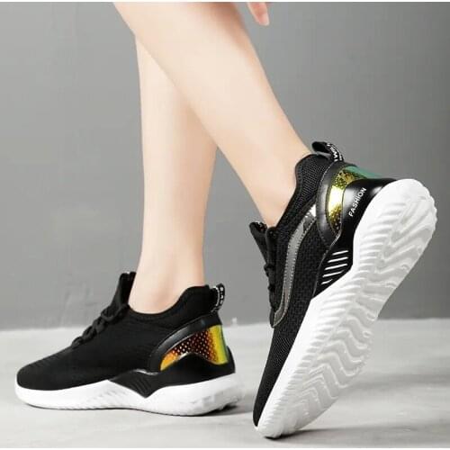 Women Casual Shoes Fashion Breathable Walking Mesh Flat Shoes Sneakers Women Gym Vulcanized Shoes White Female Footwear