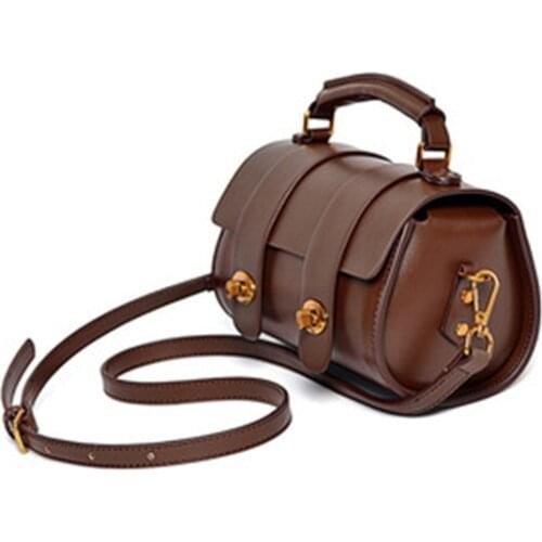 CHALLEN leather cylinder type handbag new European and American fashion leather Messenger bag handbag wild explosion women bag