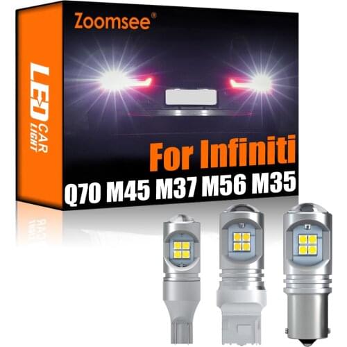Zoomsee 2Pcs White Reverse LED For Infiniti Q70 M45 M37 M56 M35 M35H M30 1990-2019 Canbus Exterior Backup Rear Tail Light Bulb