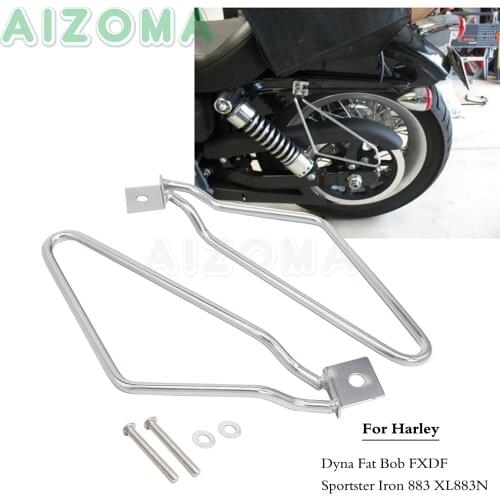 1 Pair Motorcycle Rear Saddlebag Support Bracket For Harley Sportster Iron 883 Dyna Fat Bob Custom Saddle Bags Holder Bars