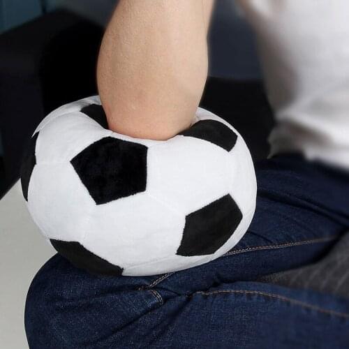 1Pcs Creative Football Shaped Plush Pillow New Soccer Ball Pillow Fluffy Stuffed Plush Throw Soft Durable Sports Toys New