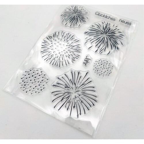 11x16CM Fireworks Transparent Seal Clear Stamps Silicone Seal Roller Stamps DIY Scrapbook Album / Card Christmas Wedding