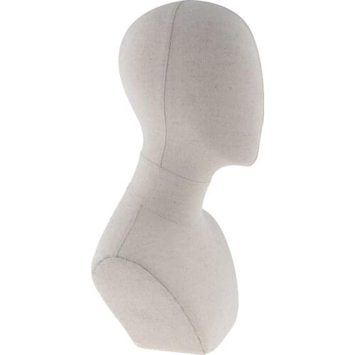 20' Canvas Block Head with Bust For Wigs Making Manikin/Mannequin Jewelry Display Head