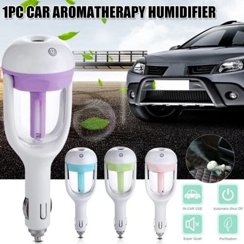 2020 Car Humidifier Mini Air Purifier Aroma Diffuser Air Freshener Purifier Aromatherapy Mist Maker with 180 Degree Rotation