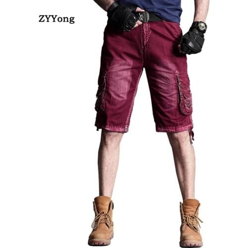 7 Colors Navy Mens Cargo Shorts Brand New Army Military Tactical Shorts Men Cotton Loose Work Casual Short Pants Plus Size 29-40