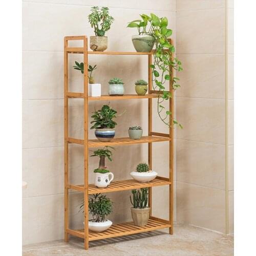 3/4/5 Tiers Bamboo Wooden Plant Stand Pot Plant shelf Flower Pot Stand Storage Rack Plant Holder Outdoor Furniture Decoration