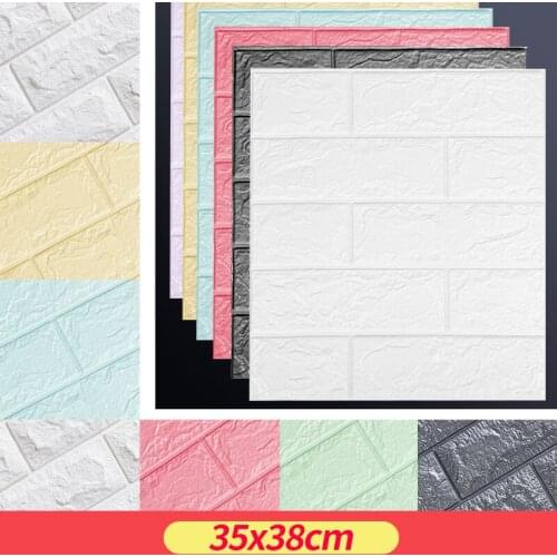 3D Brick Wall Stickers DIY Decor Self Adhesive Waterproof Wallpaper For Kids Room Bedroom 3D Wall Sticker brick self adhesive