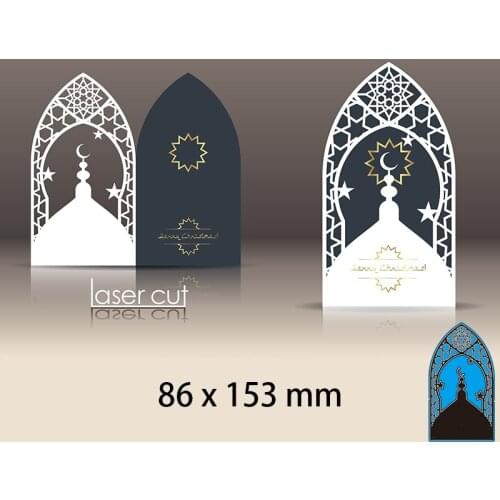 86*153mm Card Castle Gate New Cutting Dies Scrapbook Decoration Embossing Paper Craft Album Card Punch Knife Mold