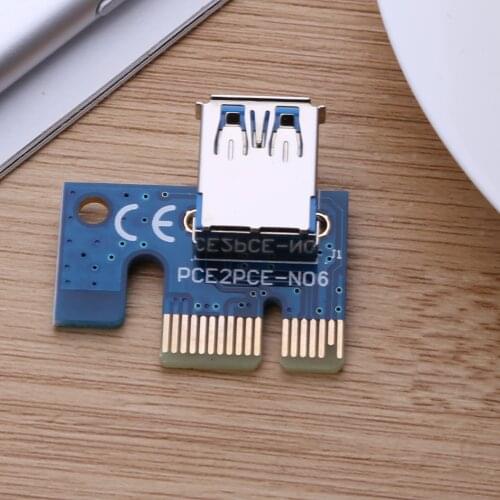 PCI E X1 Adapter PCIe 1X to USB 3.0 Adapter Anti-Oxidation Stable Signal Transmission for PCI Express Riser Mining Miner