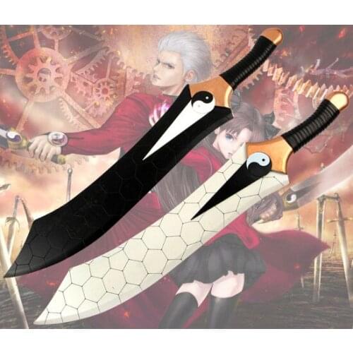 Anime Fate Stay Night Archer Class Twin Swords Double Wood Knife Archer Red A Double Sword Length 78cm Free Ship Cosplay Props