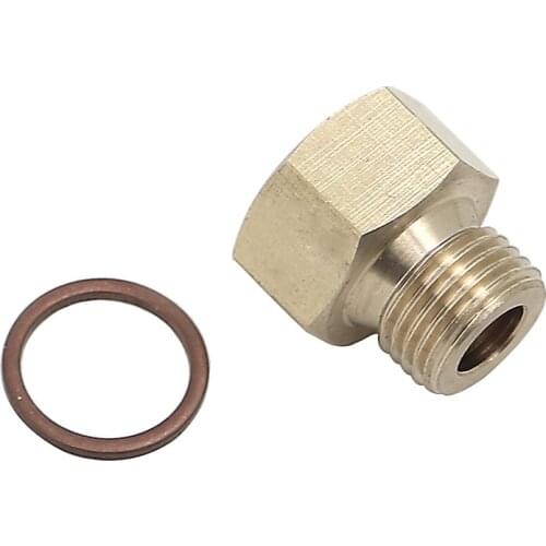 For LS1 LS2 4.8 5.3 6.0 Oil Pressure Sensor Gauge Adapter Fitting Engine Swap Copper w/ washer 1/8" NPT to M16X1.5