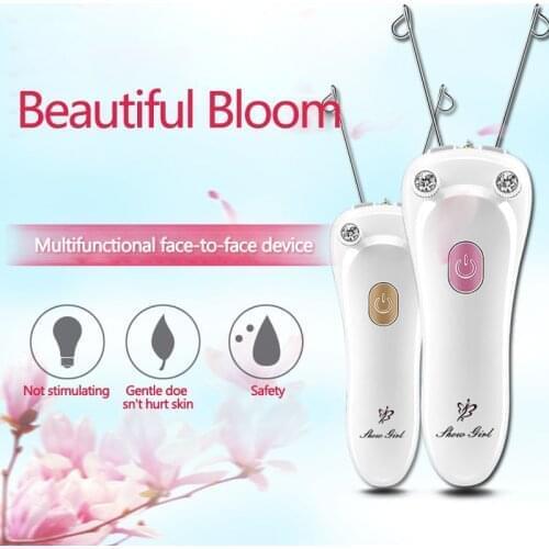 Electric Epilator Body Facial Body Leg Hair Removal Hair Growth Inhibitor Women Effective Defeatherer Cotton Thread Depilator